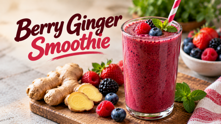 Menstrual-Friendly Christmas Ginger Berry Smoothie