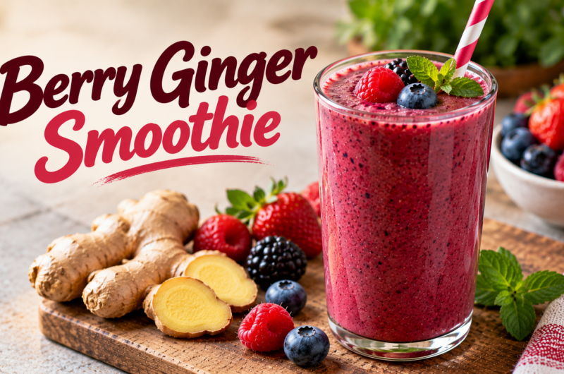 Menstrual-Friendly Christmas Ginger Berry Smoothie