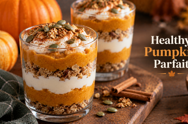 Halloween Style Healthy Pumpkin Parfait