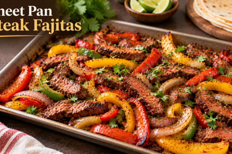 PCOS-Safe & Menstrual-Friendly Sheet Pan Steak Fajitas