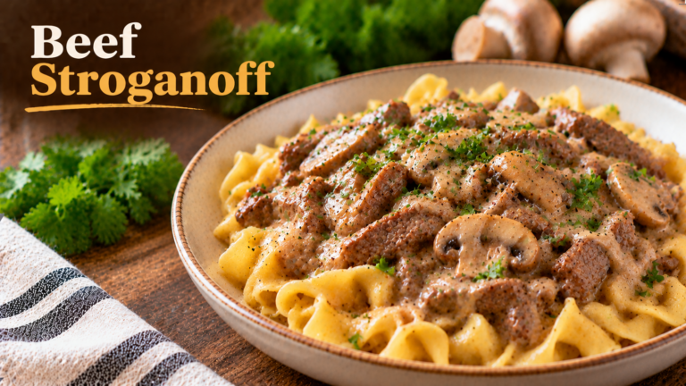 PCOS Instant Pot Beef Stroganoff