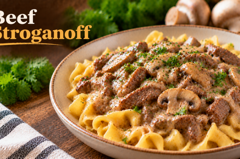 PCOS Instant Pot Beef Stroganoff