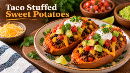 PCOS-Safe & Menstrual-Friendly Taco Stuffed Sweet Potatoes