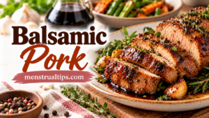 Balsamic Pork with Blueberry Sauces (PCOS Friendly Recipe)